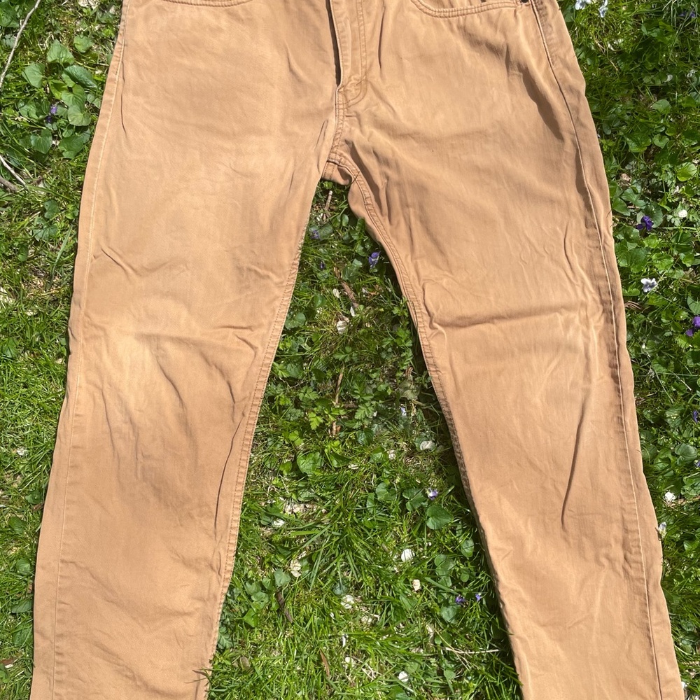 Levi's Tan Slim Straight 502 Jeans W33 L32